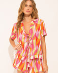 Shirt Nina Tie Up Mosaico - Nidas Australia