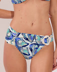 Classic bikini bottom from the Oyster collection with blue shell-inspired print