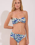 Classic bikini bottom from the Oyster collection with blue shell-inspired print