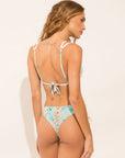Tie-side bikini bottom from the Mapa collection with light blue floral print