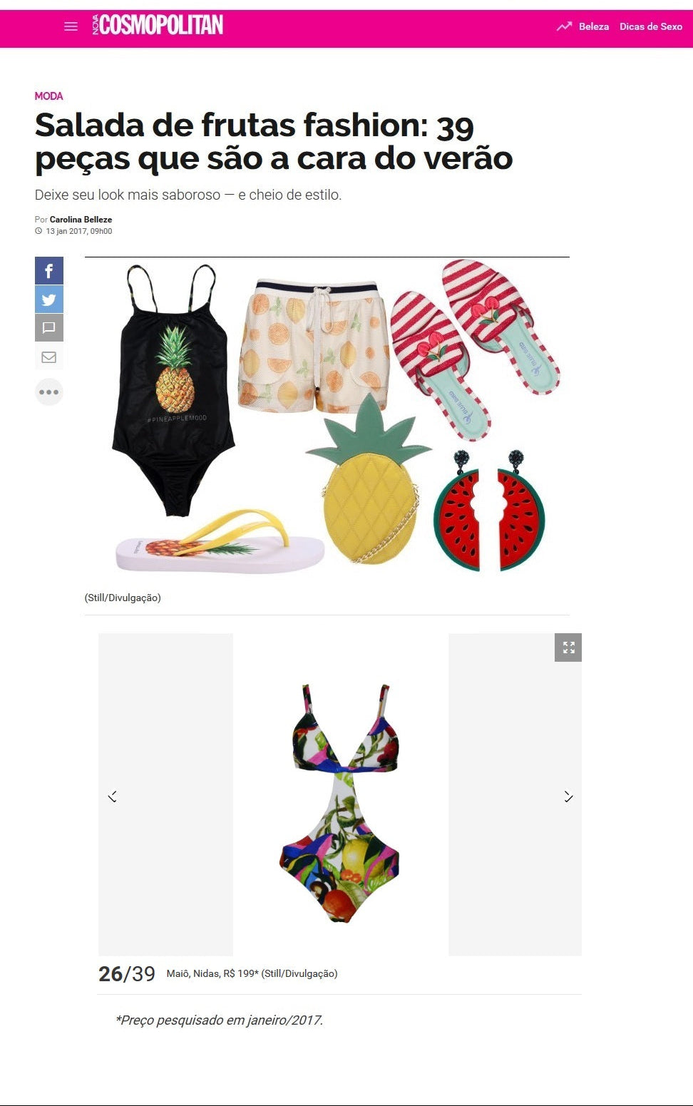 Nidas in Cosmopolitan: A Taste of Summer