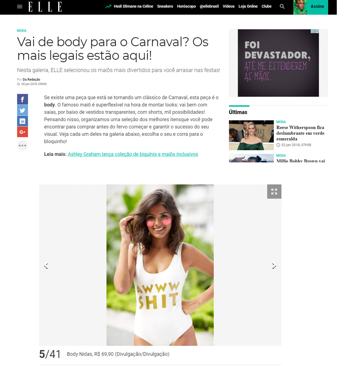 Nidas in ELLE: Carnival's Coolest Pick