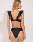 Classic bikini bottom from the Marnie collection in black with side ring detail