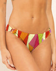 Brazilian bikini bottom from the Mosaico collection with colourful geometric print