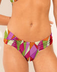 Cheeky bikini bottom from the Mosaico collection with colourful geometric print