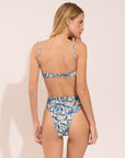 Underwire bikini top from the Oyster collection with blue shell-inspired print